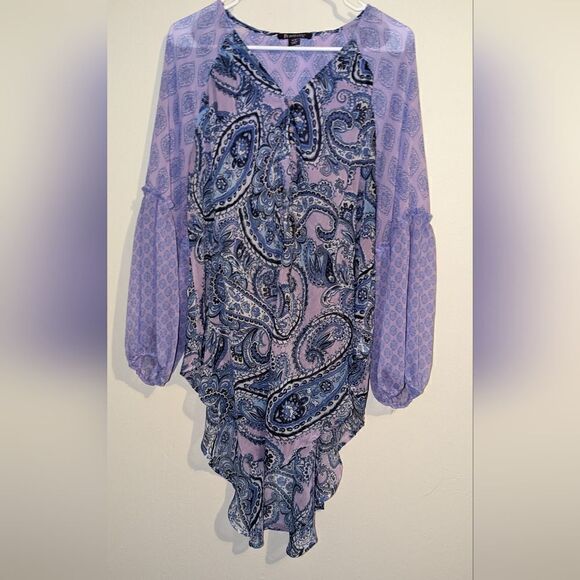 NWOT Roman's sheer blouse - Picture 2 of 9